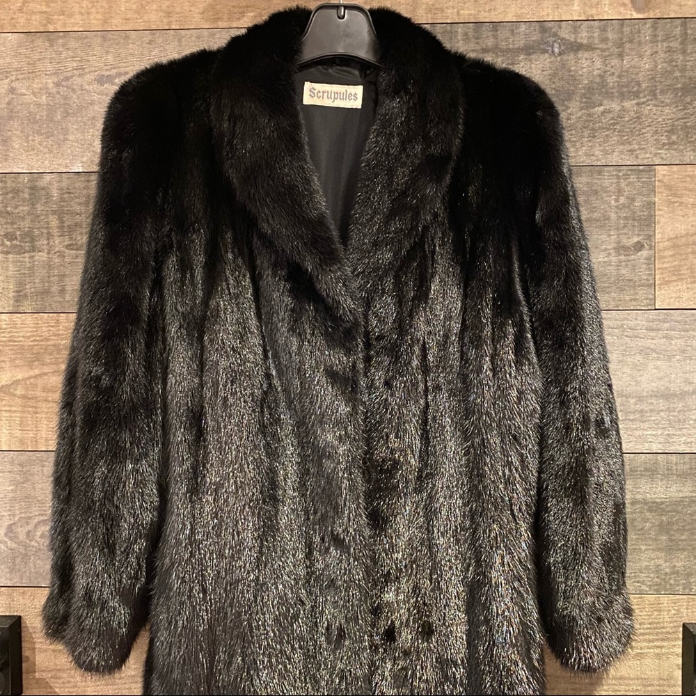 🌟HostPick🌟Real mink fur vintage coat - black - early 90s - Picture 3 of 17